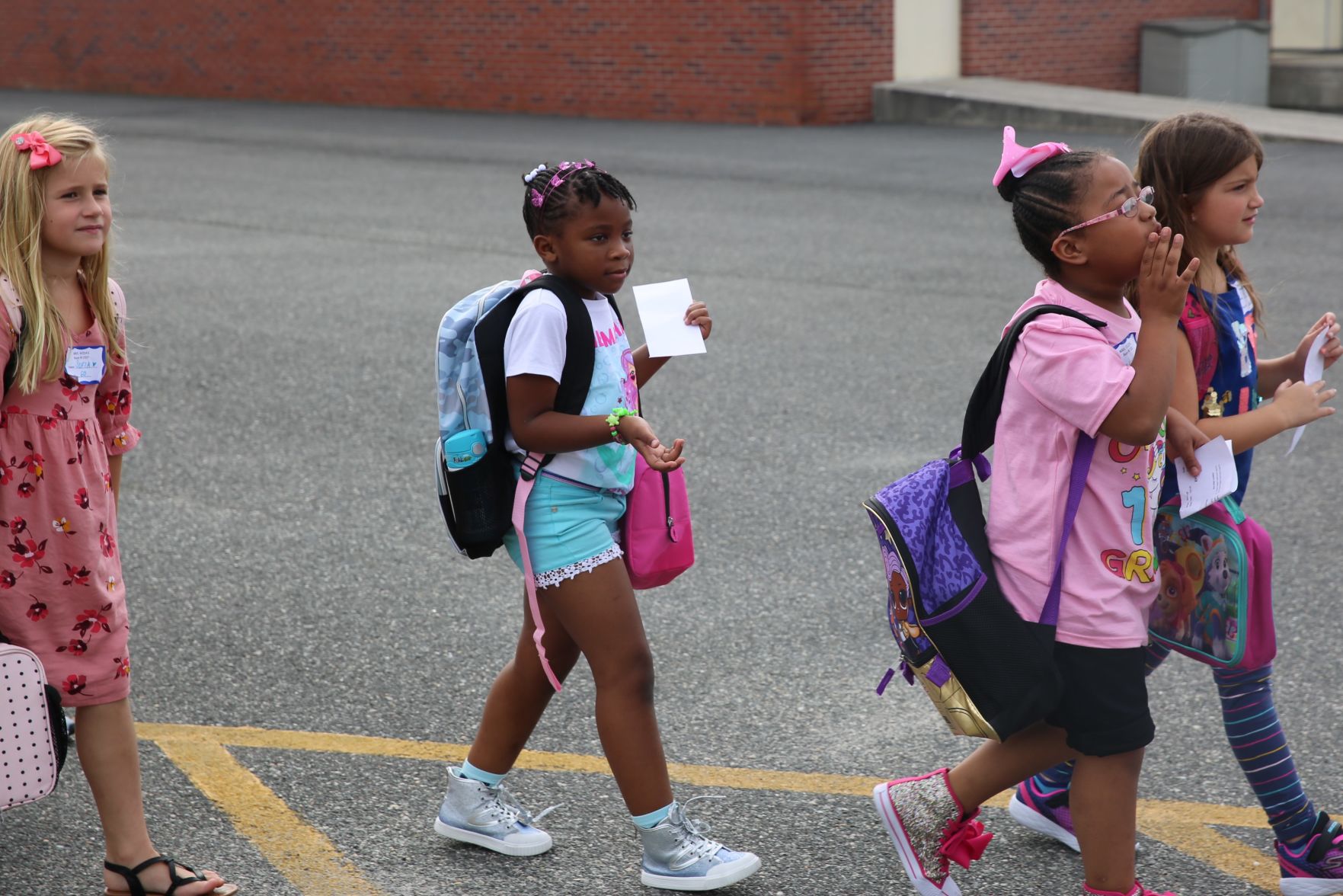 Egg Harbor Township students return for the first day of school Thursday, Sept. 5, 2019 at Slaybaugh Elementary School.